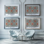 0001 Paris flower market 3x4 framed posters mockup