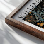 0001 william morris animals exhibition 3x4 close up dark wood mockup