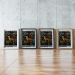 0001 william morris animals exhibition 3x4 framed posters mockup