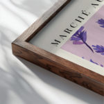 0002 Flower Market Lavender Provence 3x4 close up dark wood mockup