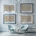 0002 london flower market 3x4 framed posters mockup