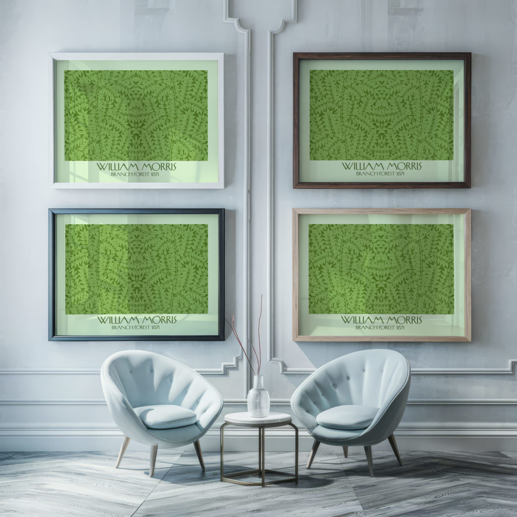 0002 morris branch forest 1871 3x4 framed posters mockup