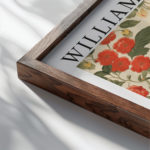 0002 william morris animals exhibition 3x4 close up dark wood mockup