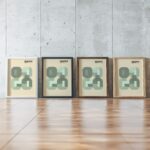 0003 bauhaus1 green 3x4 framed posters mockup