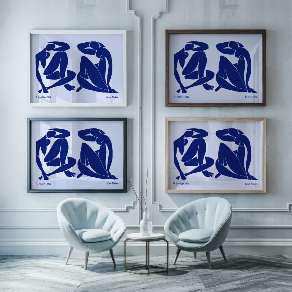 0004 Matisse bluenudeII framed posters mockup