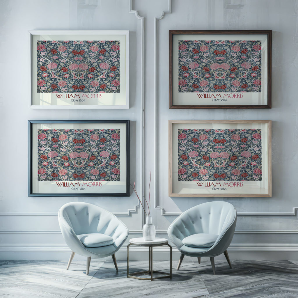 0005 morris CRAY 1884 3x4 framed posters mockup
