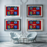 0007 Matisse cutouts framed posters mockup