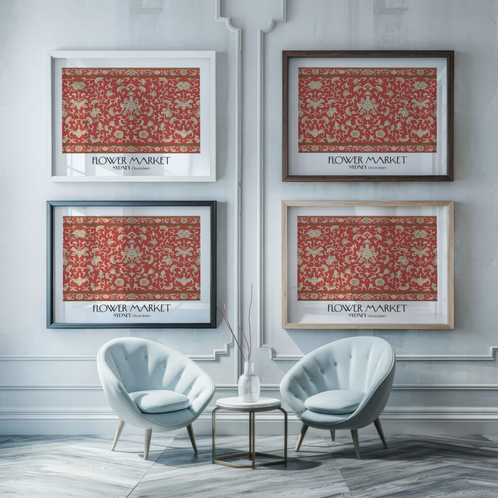 0008 sydney flower market 3x4 framed posters mockup