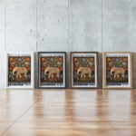 0008 william morris animals exhibition 3x4 framed posters mockup