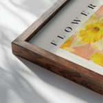 0009 Flower Market Daffodil London 3x4 close up dark wood mockup