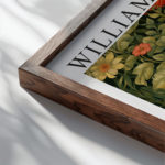 0009 william morris animals exhibition 3x4 close up dark wood mockup