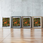 0009 william morris animals exhibition 3x4 framed posters mockup