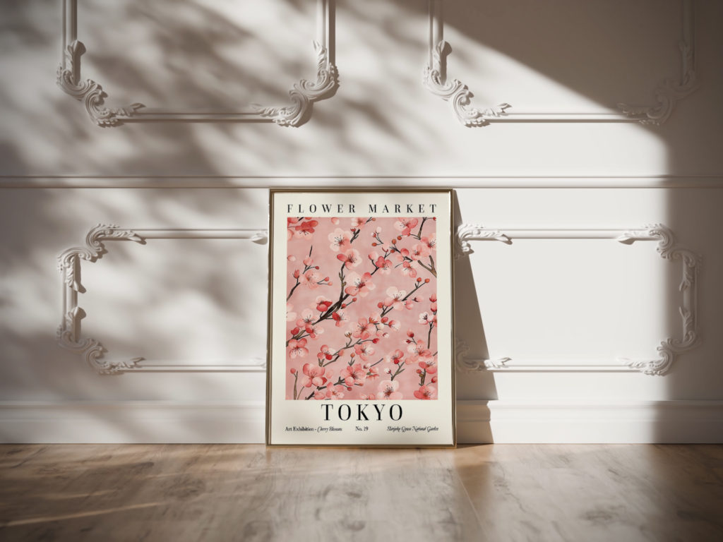 0010 Flower Market Cherry Blossom Tokyo 3x4 video mockup