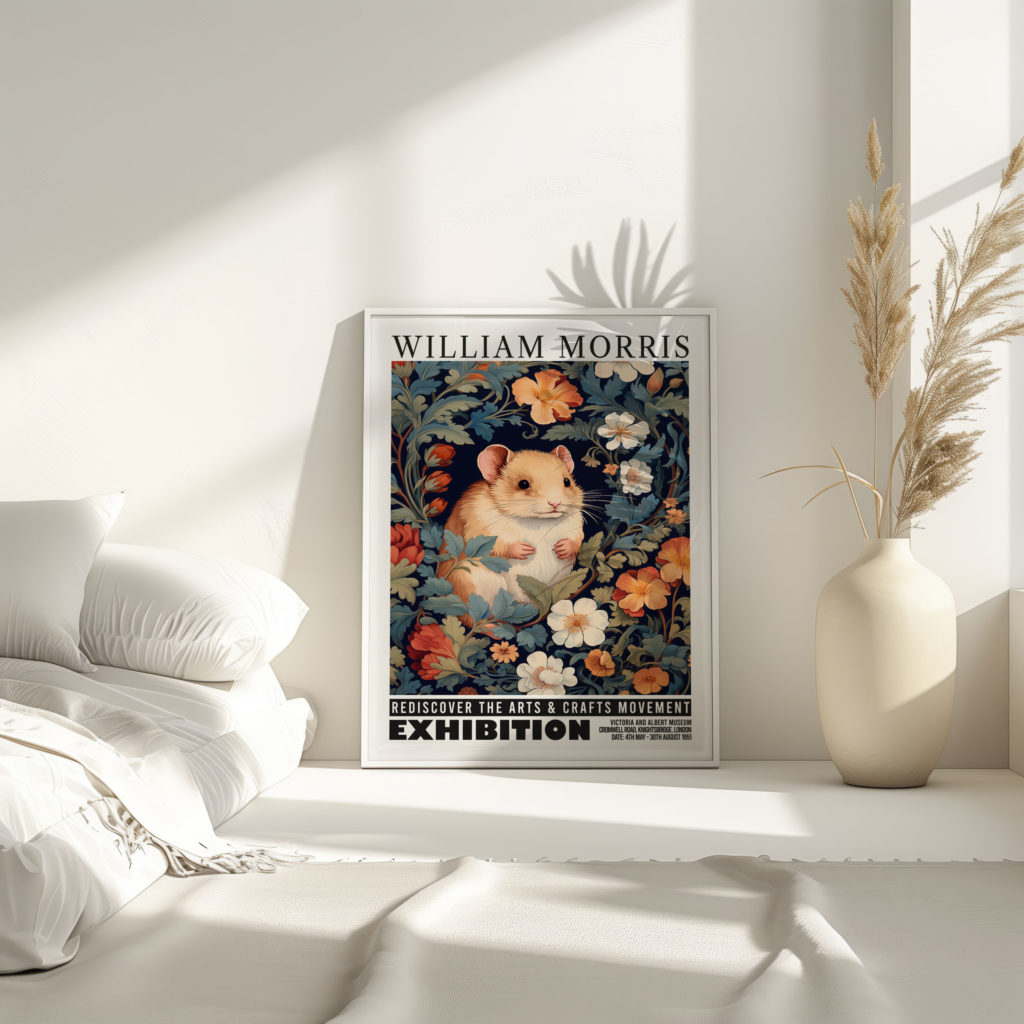 0011 william morris animals exhibition 3x4 4 mockup