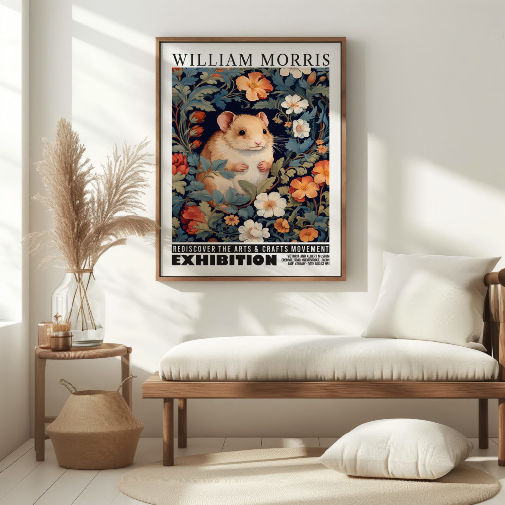 0011 william morris animals exhibition 3x4 5 mockup