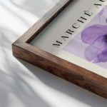 0012 Flower Market Violet Toulouse 3x4 close up dark wood mockup