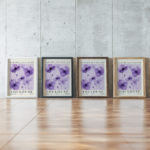 0012 Flower Market Violet Toulouse 3x4 framed posters mockup