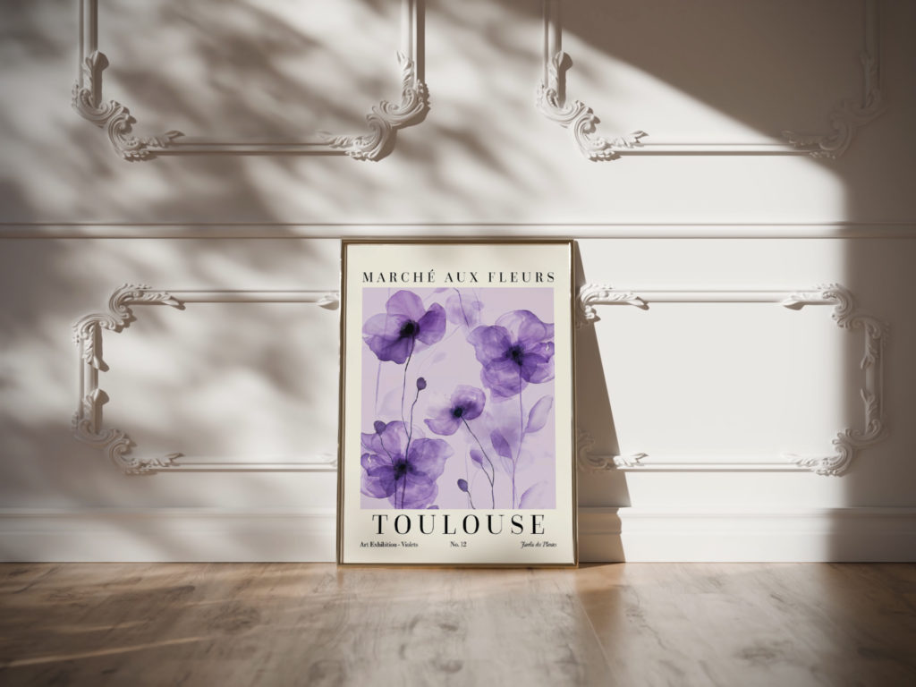 0012 Flower Market Violet Toulouse 3x4 video mockup