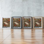 0012 william morris animals exhibition 3x4 framed posters mockup