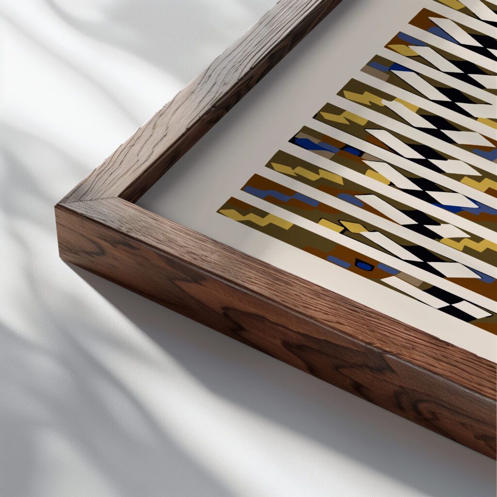 0012 Matisse LesAbeilles 1948 close up dark wood mockup