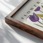 0013 Flower Market Tulip Amsterdam 3x4 close up dark wood mockup