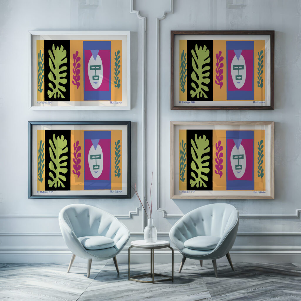 0013 Matisse Lesquimau 1947 3x4 framed posters mockup