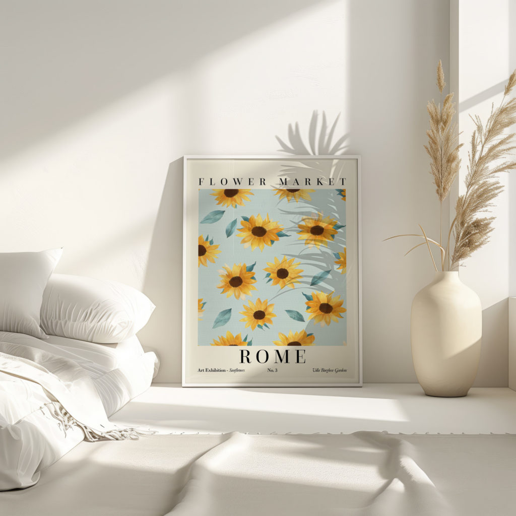 0014 Flower Market Sunflower Rome 3x4 4 mockup