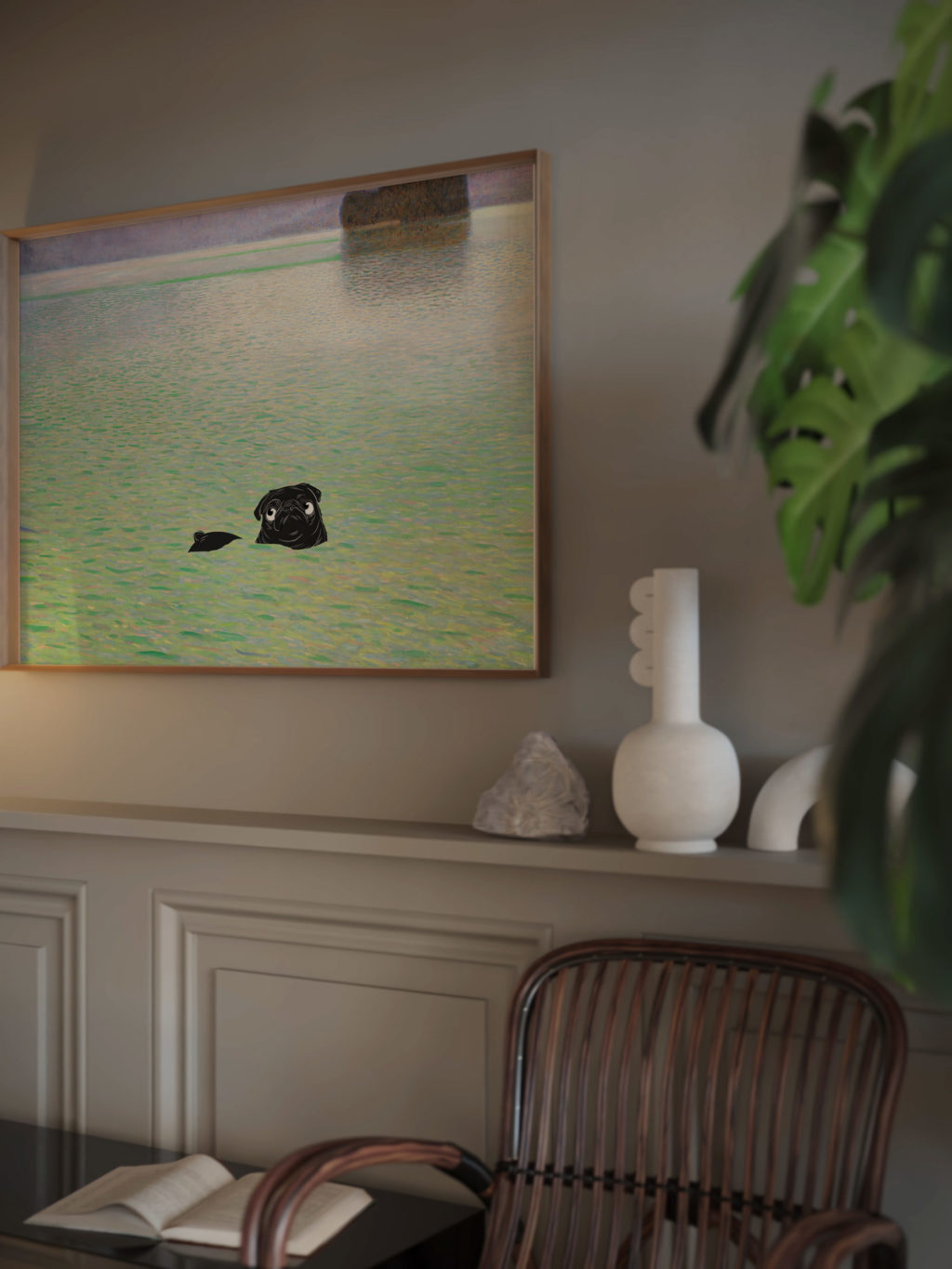 0014 klimt Insel im Attersee Island in the Attersee circa 1901–02 Pug 3x4 video mockup