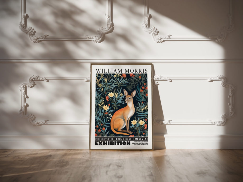 0014 william morris animals exhibition 3x4 video mockup