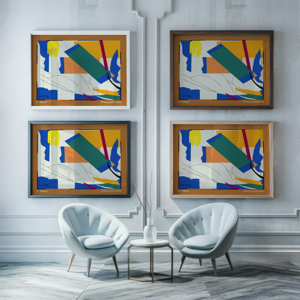 0014 Matisse memoryofoceania 1952 framed posters mockup