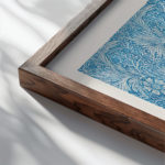 0015 morris marigold 1875 3x4 close up dark wood mockup
