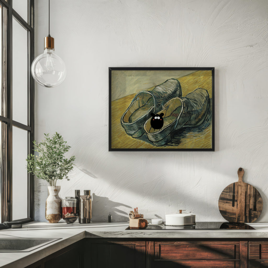 0015 vangogh A pair of leather clogs 1888 Still Life 3x4 6 mockup