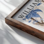 0015 william morris animals exhibition 3x4 close up dark wood mockup