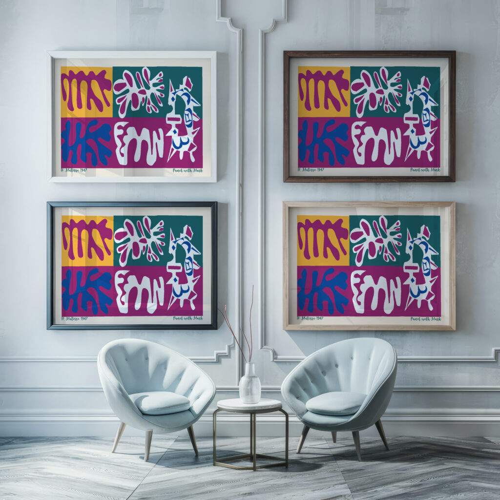 0015 Matisse panelwithmask 1947 framed posters mockup