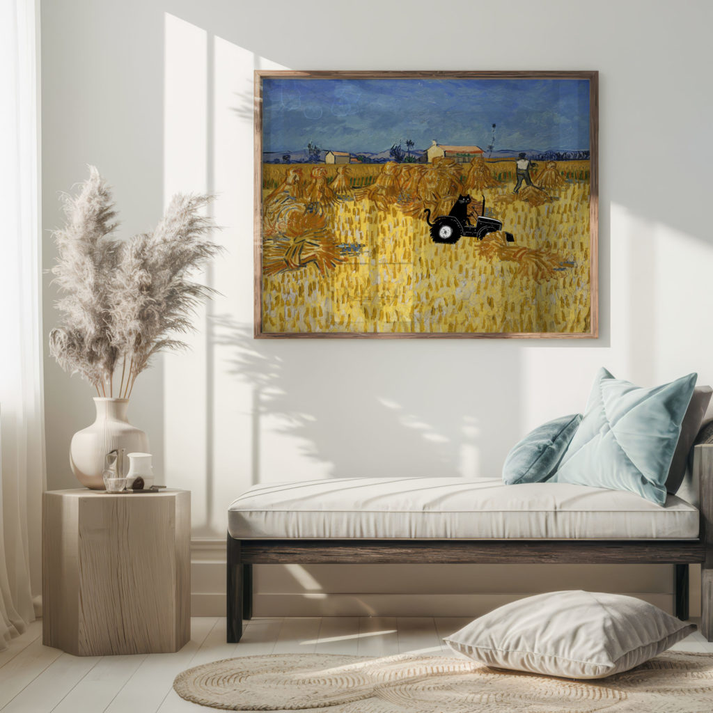 0016 vangogh Corn Harvest in Provence Landscape 3x4 5 mockup