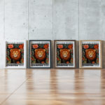 0016 william morris animals exhibition 3x4 framed posters mockup