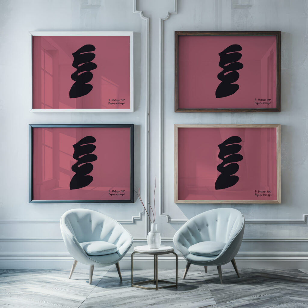 0016 Matisse Papercut 1947 framed posters mockup