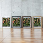 0017 william morris animals exhibition 3x4 framed posters mockup