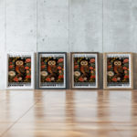 0018 william morris animals exhibition 3x4 framed posters mockup