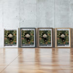 0019 william morris animals exhibition 3x4 framed posters mockup