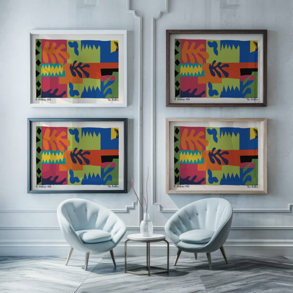 0019 Matisse theButter 1950 framed posters mockup