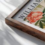 0020 william morris animals exhibition 3x4 close up dark wood mockup