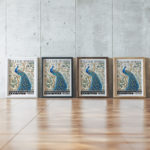 0021 william morris animals exhibition 3x4 framed posters mockup