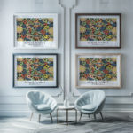 0022 honolulu flower market 3x4 framed posters mockup