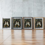 0022 william morris animals exhibition 3x4 framed posters mockup