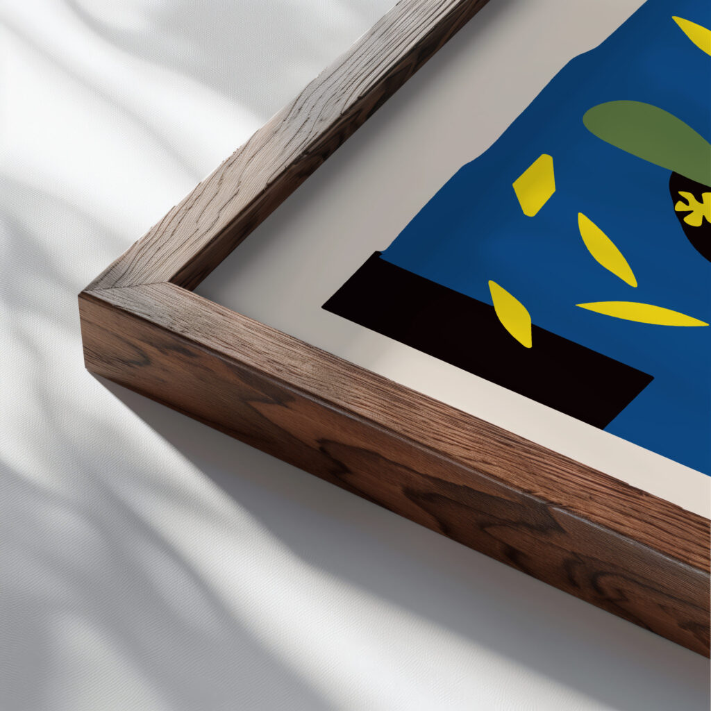 0024 Matisse TheKingSadness 1952 close up dark wood mockup