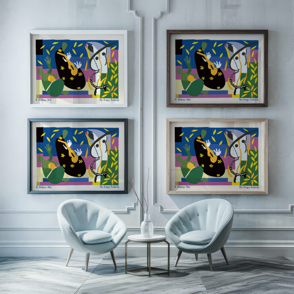 0024 Matisse TheKingSadness 1952 framed posters mockup