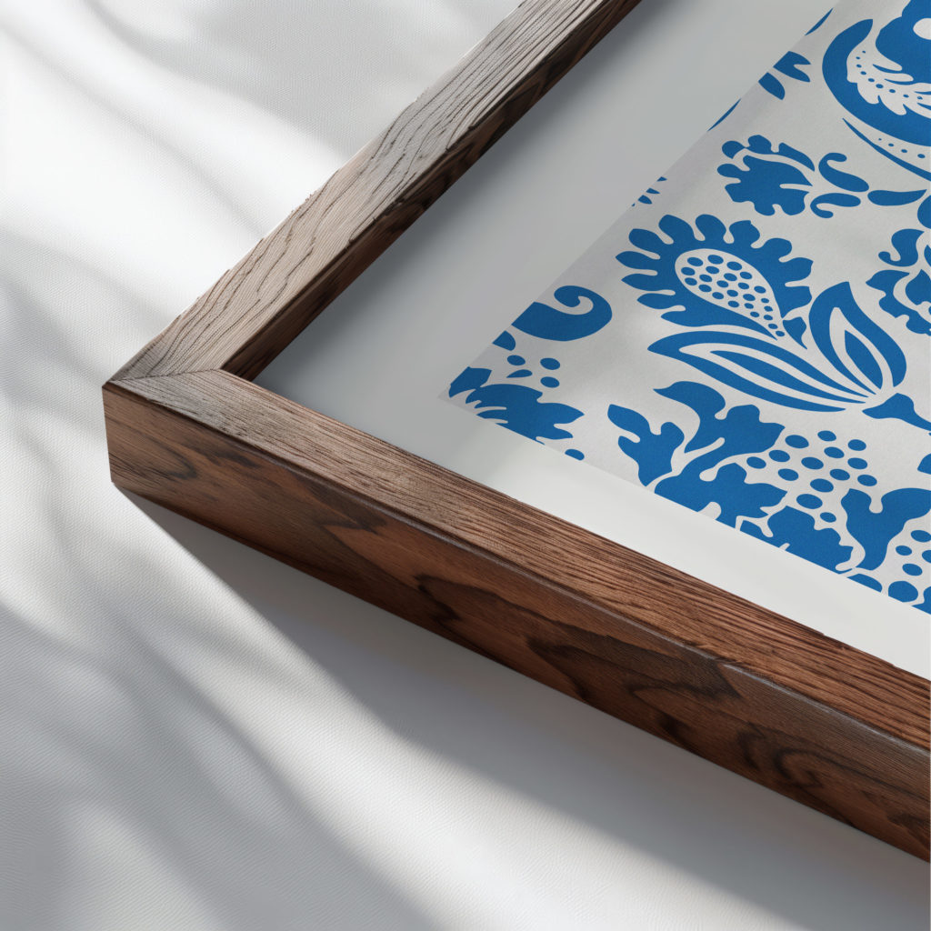 0025 morris VENETIAN 1883 3x4 close up dark wood mockup