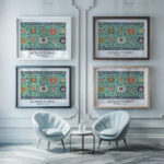 0025 prague flower market 3x4 framed posters mockup