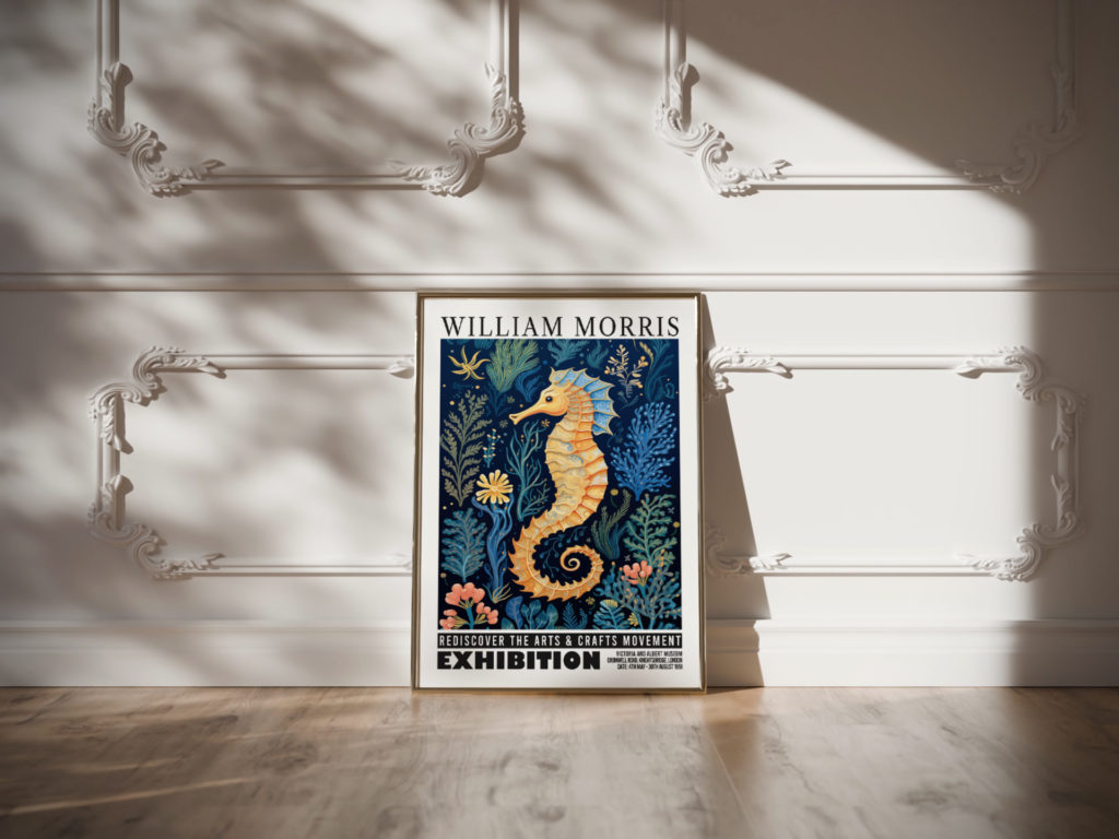 0025 william morris animals exhibition 3x4 video mockup